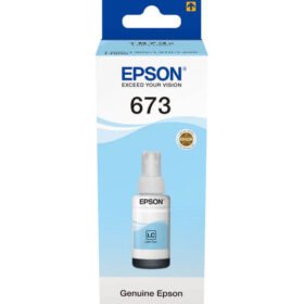 Epson 673 LC (T6735) Cyan Clair - Bouteille d'encre Epson d'origine (C13T67354A)
