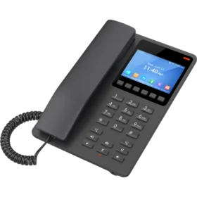 Grandstream GHP631W — Téléphone IP hôtelier avec écran LCD couleur et Wi-Fi 6